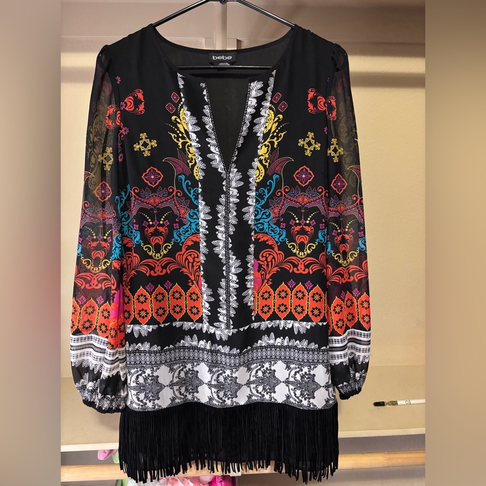 Bebe fringe dress